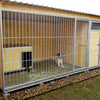 Zwinger für einen Hund 2 x 3 m mit einer Erweiterung 2 x 2 m
