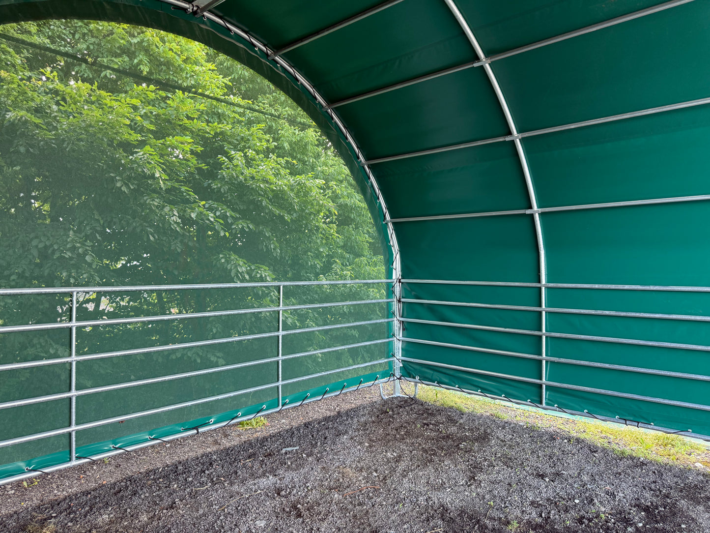 Planenunterstand für Pferde und Rinder 6 x 6 m