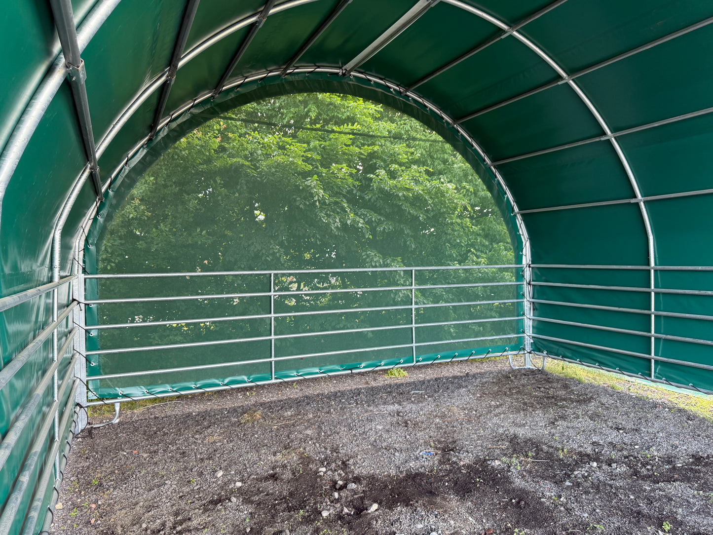Planenunterstand für Pferde und Rinder 6 x 6 m