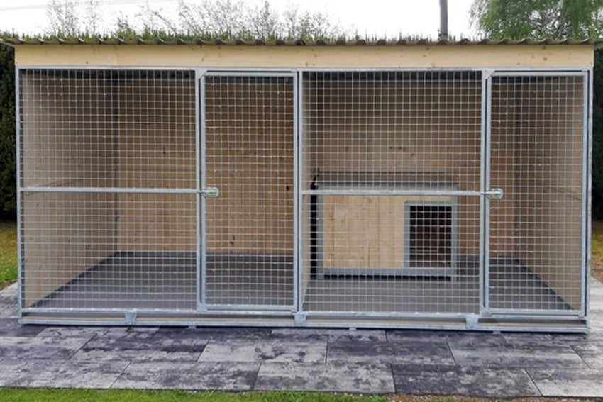 Doppelter Hundezwinger 2 x 4 m