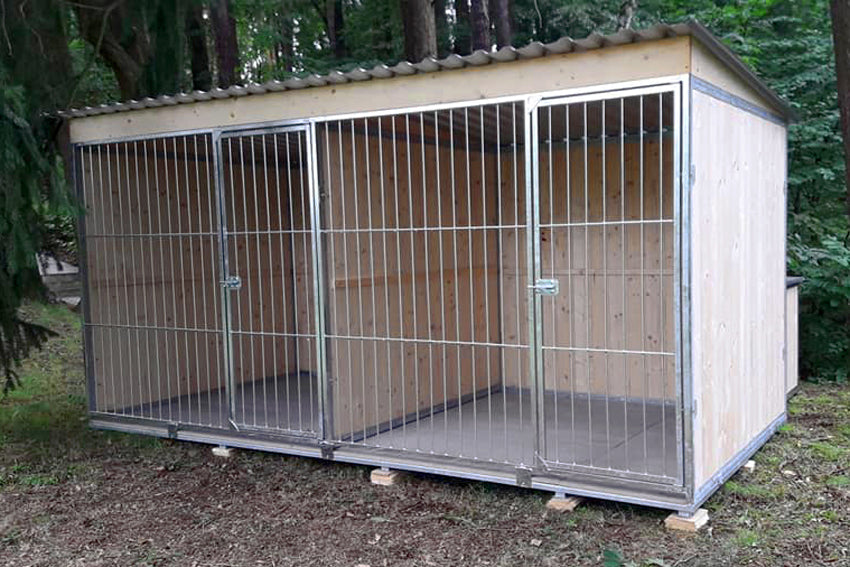 Doppelter Hundezwinger 2 x 4 m